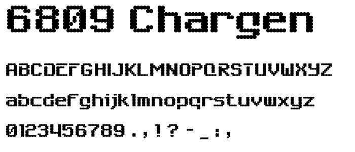 6809 Chargen font